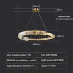 Diamètre 80 cm / Corps couleur or / Neutrak PAS faible