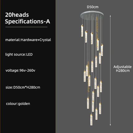 Lustre LED en cristal au design moderne pour intérieur élégant — LZ4Q7X9F
