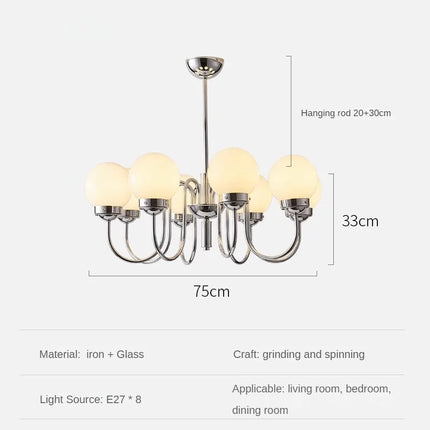 Suspension minimaliste en verre et fer pour intérieur moderne — LZ4P9XQ