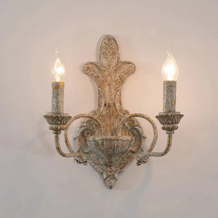 Applique murale double tête en fer style rétro américain — LZ4X9Q2