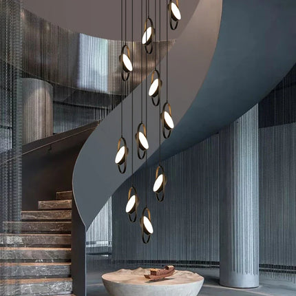 Suspension luminaire en anneau ovale design — LZ4P9XQ