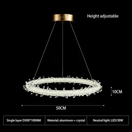 Lustre moderne en cristal pour décoration intérieure élégante — LZ4X9J