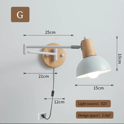Applique murale rétractable pour lecture et étude moderne — LZ4X9T