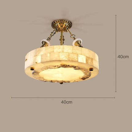 Plafonnier suspendu grand en marbre naturel luxueux — LZ4X9T1