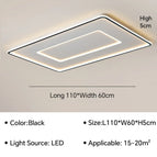 Oblong Noir L110CM / Blanc froid