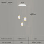 Blanc 3 lampes / Lumière chaude