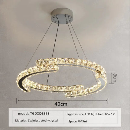 Suspension LED décorative en cristal style nordique — LZ4X9Q2F