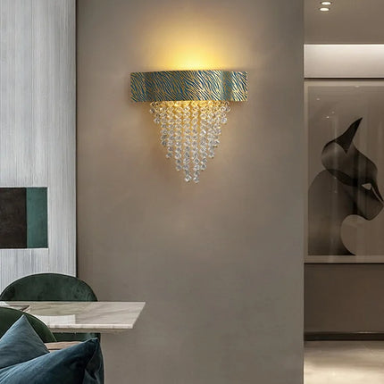 lustre en cristal et cuivre à led dimmable design moderne