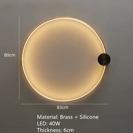 Applique murale LED en laiton style Art déco pour intérieur contemporain — LZ4X9Q2