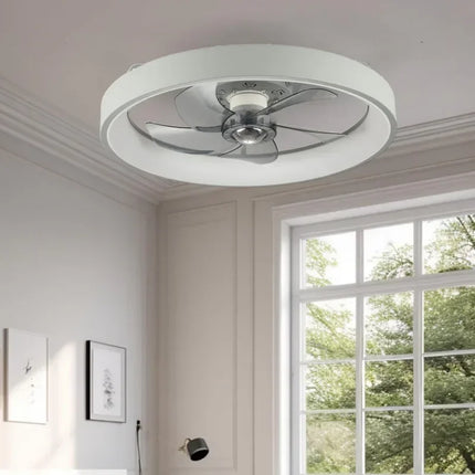 Plafonnier moderne silencieux avec ventilateur et éclairage intégré — LZ4X9Q