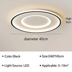 Circulaire Noir D40CM / Blanc chaud