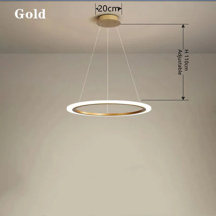 Lustre circulaire LED à anneau unique moderne — LZ4X9P
