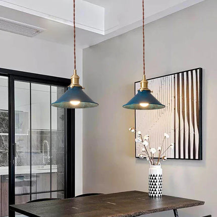 Suspension industrielle vintage avec abat-jour en métal — LZ4X9B