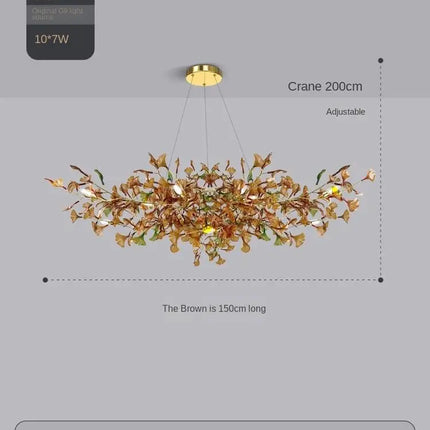 Suspension en verre design ginkgo pour éclairage élégant — LZ4X9M