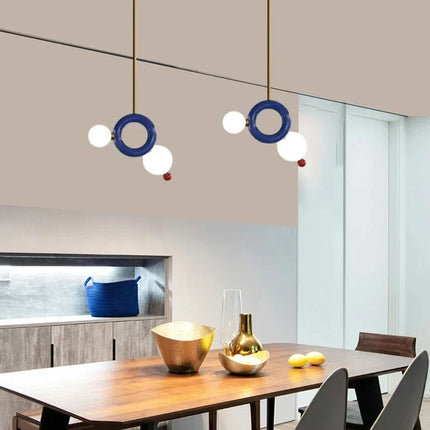Suspension anneau métallique style art déco — LZ4N7Q2