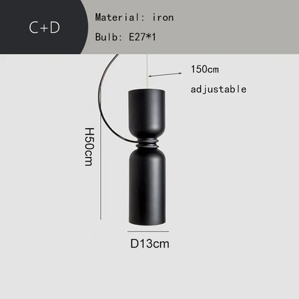 Lustre moderne en métal avec fil réglable — LZ4P9XQ
