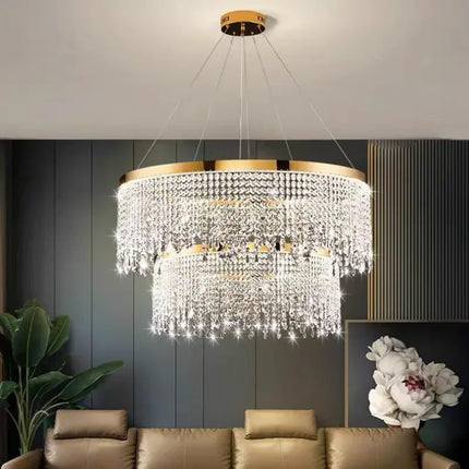 Lustre moderne en cristal pour décoration intérieure élégante — LZ4X9P2