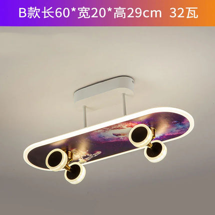 Plafonnier à intensité variable motif skateboard pour chambre enfant — LZ4X9T