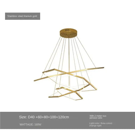 Suspension lustre hexagonal LED moderne et luxueux — LZ4X9P2