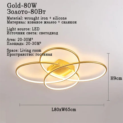 Plafonnier LED intelligent à design floral moderne — LZ4X9T2