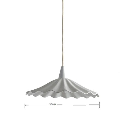 Suspension japonaise vintage en céramique et bois de frêne — LZ4X9P7