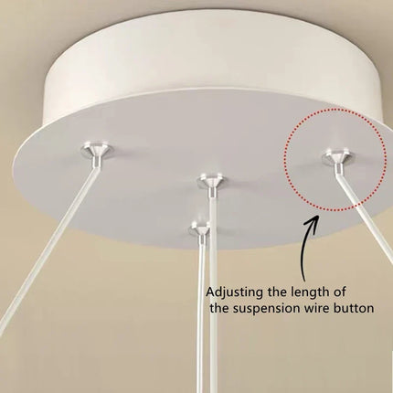 Lustre circulaire en boule de fer avec LED décoratives — LZ4X9T2