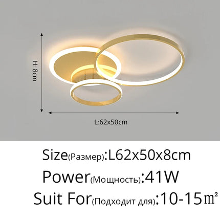 lustre led moderne minimaliste à intensité variable pour éclairage intérieur