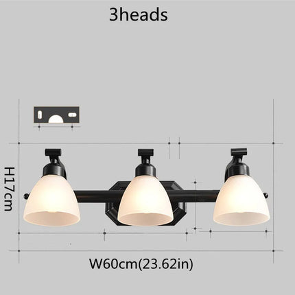 applique murale vintage led avec abat-jour en verre bronze
