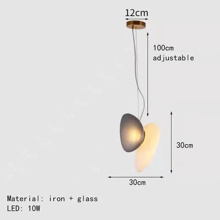 Lustre suspension LED en verre style nordique pour hôtel — LZ4V9QJ