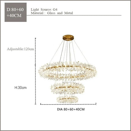 Lustre moderne en cristal pour éclairage intérieur élégant — LZ4X9P2