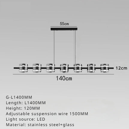 Lustre suspension en verre au design minimaliste moderne — LZ4Q9T1