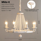 Blanc 8 lumières / Lumière chaude