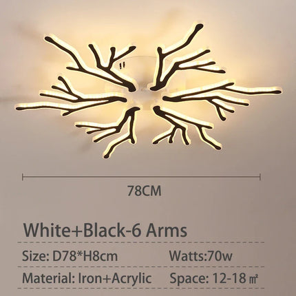 Lustre moderne en fer forme de branche pour intérieur — LZ4Q7M9