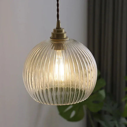 Lustre rétro en verre et cuivre pour intérieur — LZ4GJ9