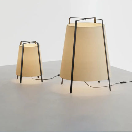 Lampadaire japonais rétro en tissu pour intérieur — LZ4X9M2