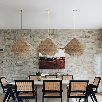 Suspension vintage en rotin pour ambiance artisanale chaleureuse — LZ4X9T