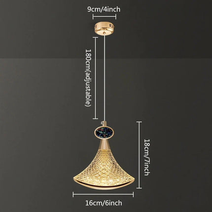 Plafonnier LED suspension cristal style nordique pour salon et chambre — LZ4X9T