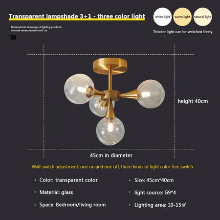 Lustre en verre pour éclairage décoratif intérieur — LZ4X9M