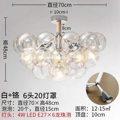 Lustre en verre à bulles pour décoration intérieure — LZ4X9P2