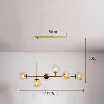 Suspension nordique en verre pour salon contemporain — LZ4XJ9