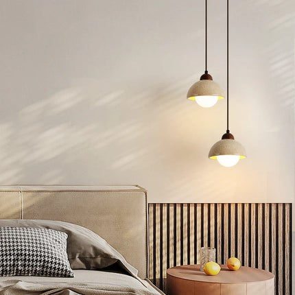 Suspension décorative en marbre travertin à longueur réglable — LZ4X9P2