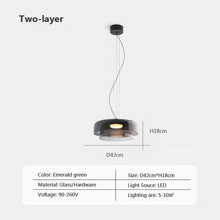 Lustre suspension nordique en fil de verre pour décoration intérieure — LZ4X9B