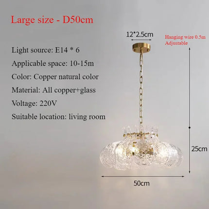 Lustre suspension en verre pour décoration intérieure moderne — LZ4X9P2