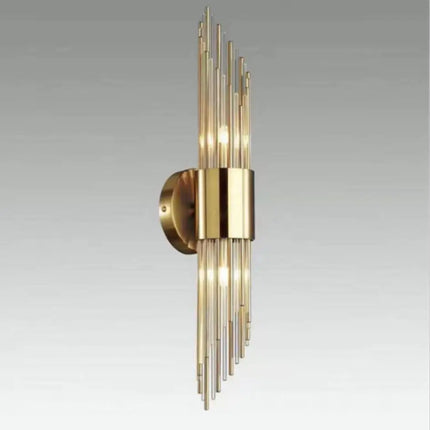 Applique murale en acier inoxydable avec verre transparent moderne — LZ4X9J
