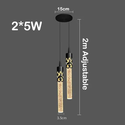 Lustre LED en cristal moderne pour hôtel et bar créatif — LZ4X9P2