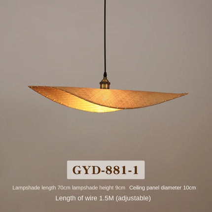 Lustre suspension en bambou style japonais pour décoration zen — LZ4X7Q9