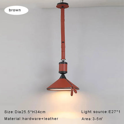 suspension minimaliste moderne en cuir de luxe