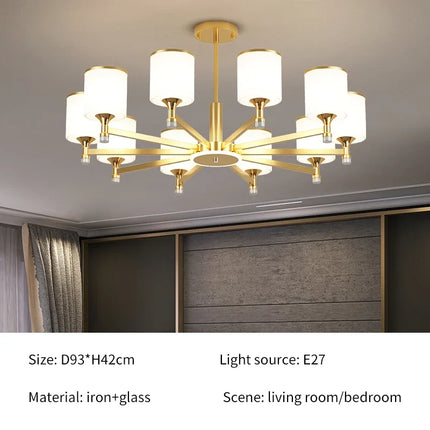 Lustre nordique 15 têtes pour intérieur lumineux design moderne — LZ4X7Q9