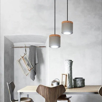 Suspension industrielle rétro en béton pour intérieur — LZ4X9T2