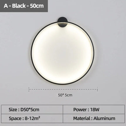 Applique murale LED cercle pour décoration intérieure — LZ4G7X9
